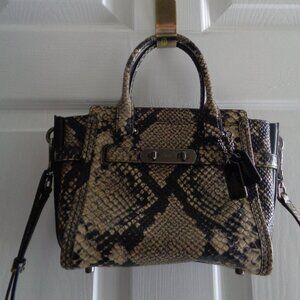 COACH SWAGGER 27 PYTHON EMBOSSED BAG